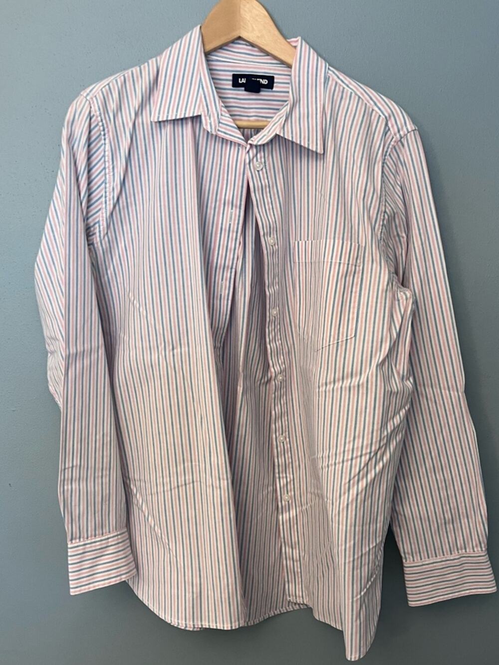 Lands' End Striped Button-Down Shirt